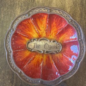 Vtg Treasure Craft 1960s The Ozarks Souvenir Grapefruit Trinket Dish Bowl Rare